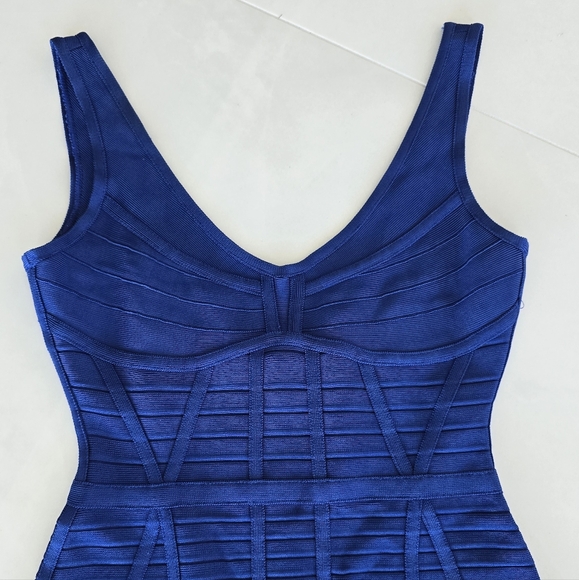 Herve Leger Royal Blue Knit Dress - Small - Picture 3 of 9